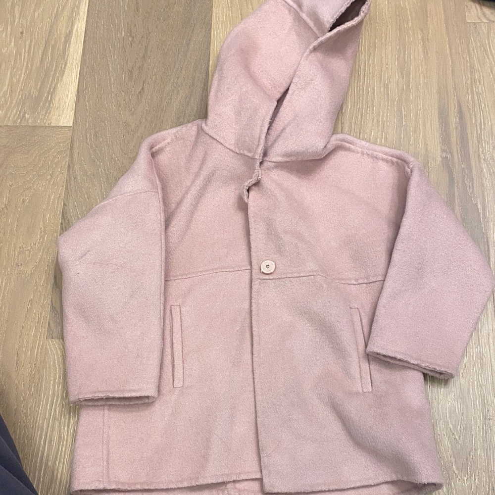 Zara Soft Pink Hooded Cape